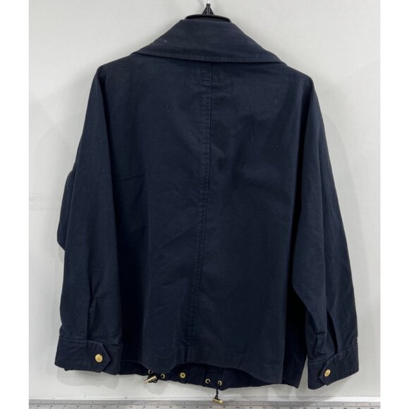 Michael Kors Women's Navy Cotton Jacket Sz. M P-Coat Detroit Jacket - Picture 3 of 12